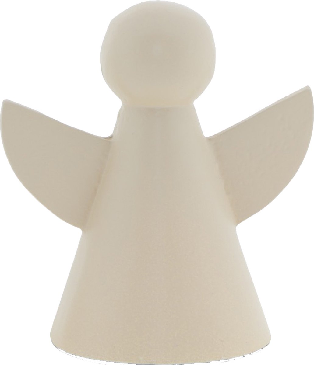 Home Society - Deco engel - Gaby - Metaal - Maat L - Beige - 11 x 10 x 7 cm