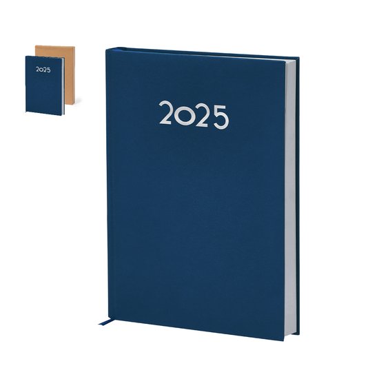 Foto: Duurzame agenda 2025 planner schoolagenda van pu leer 17 6 x 25 cm blauw