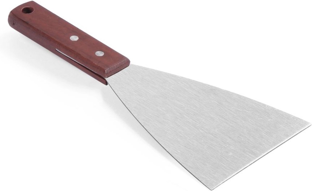 HENDI Plaatmes – Donker houten handvat – Roestvast staal – 251x100 mm