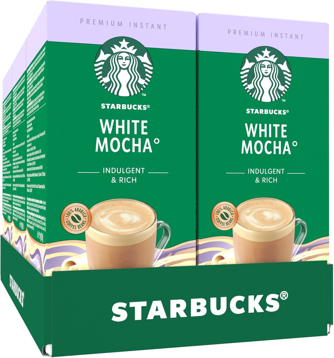 Starbucks White Mocha oploskoffie - 6 doosjes x 5 zakjes