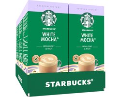 Café instantané Starbucks White Mocha - 5 sachets x 6 boîtes (5 x 120gr)