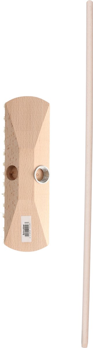 Goedkoopste Brumag Luiwagen/schrobber 23 cm - met houten steel 120 cm - schrobborstel - schoonmaakborstel - schoonmaken van harde ondergrond
