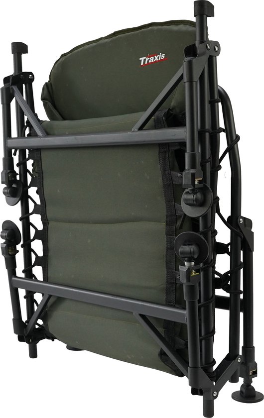 Traxis Flat-Bed Kampeerbed - Opvouwbaar - Ligbed - Veldbed - Visbed - Verstelbaar - Karper Stretcher - Bedchair - Groen van traxis — afbeelding 4