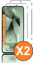 Screenprotector geschikt voor Samsung S24 FE - gehard Glas Tempered Glass - 2 Stuks