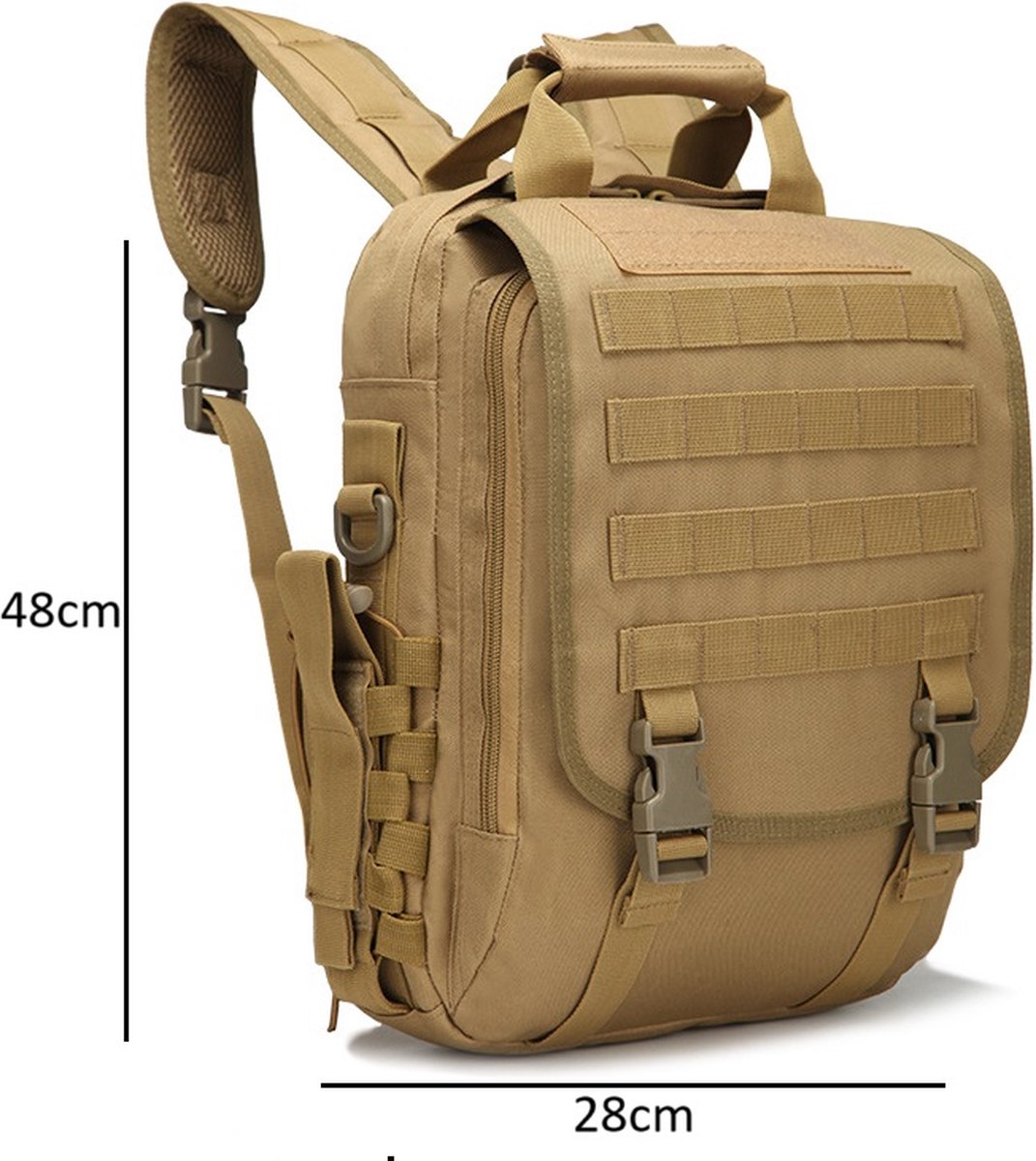 Backpack - compact en waterdicht - bruin - wandelen, kamperen - 20 liter
