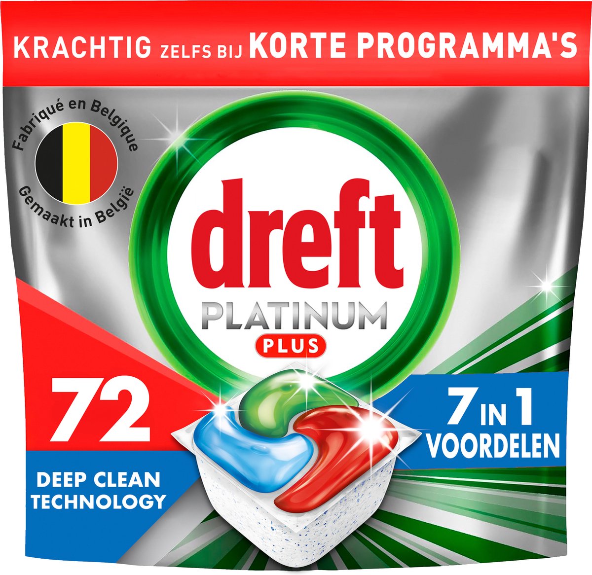Goedkoopste Dreft Platinum Plus All In One Vaatwasmiddel - Deep Clean Fresh Herbal Breeze - 72 Vaatwastabletten