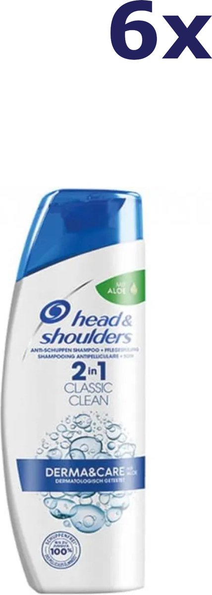 6x Head & shoulders 380ml shampoo classic 2in1