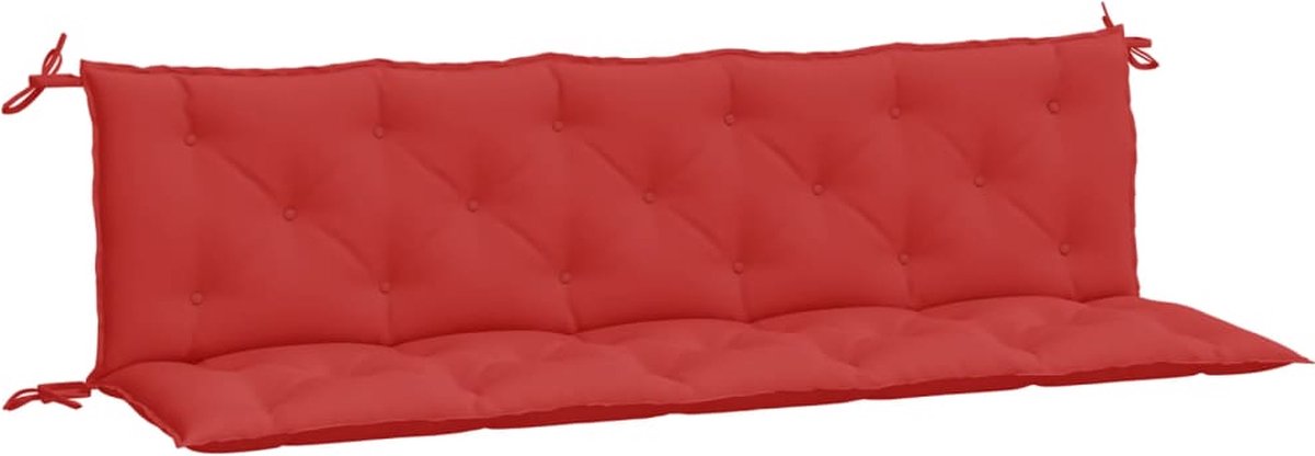 vidaXL - Tuinbankkussens - 2 - st - 180x50x7 - cm - oxford - stof - rood