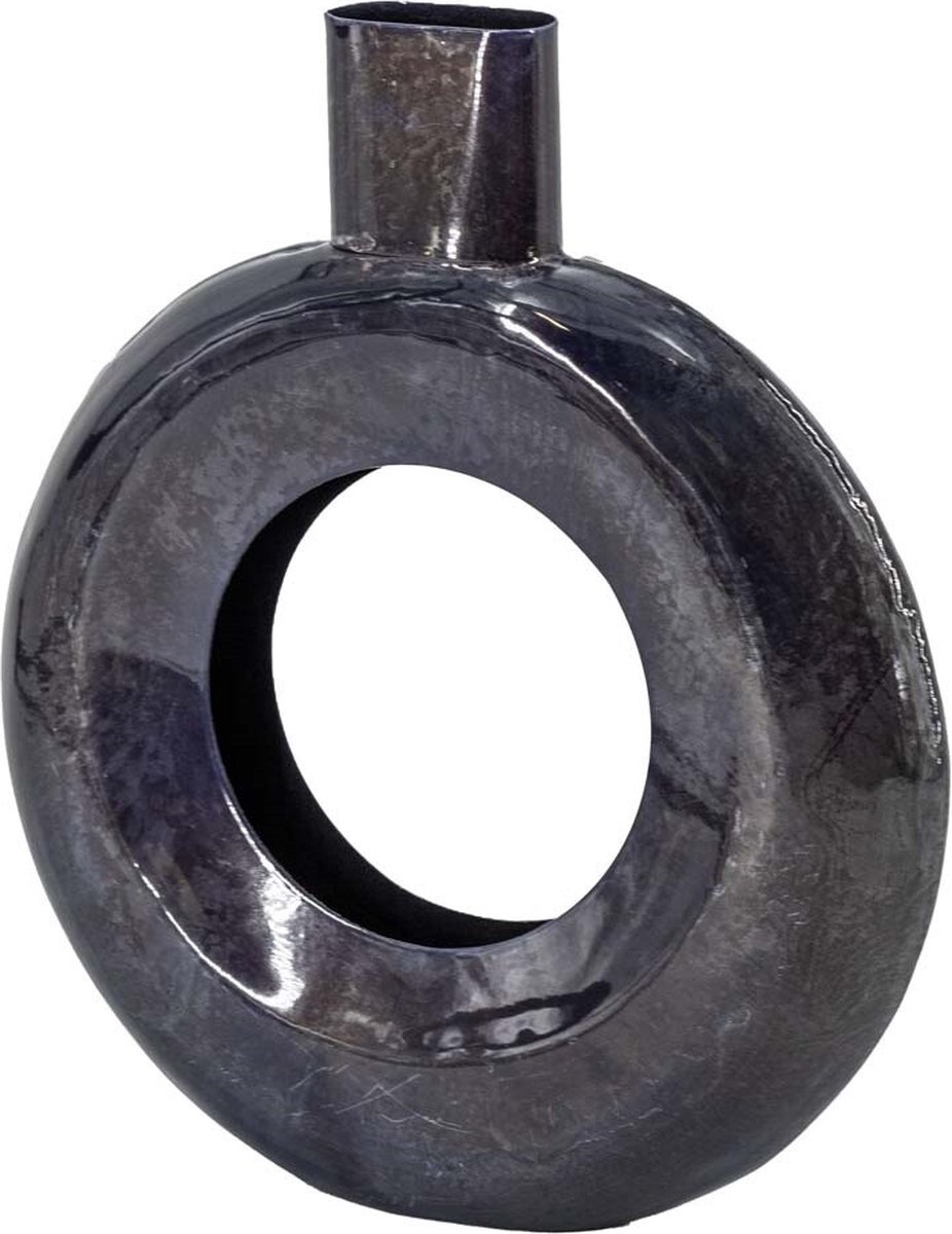 homebound by ky Vaas donut rond kobalt blauw | bloemenvaas