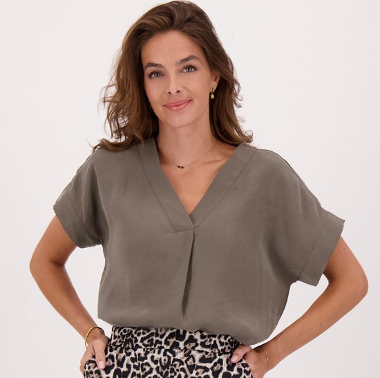 Blauwe Top van Je m'appelle - Dames - Travelstof - Maat XS - 5 maten beschikbaar