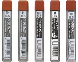 Penac Hi-Tec Polymer - Leads vulpotlood vulling - 0.5mm - Navullingen - HB - B - 2B - H - 2H