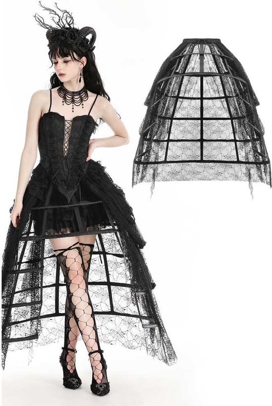 Dark In Love Tattered Cape Zwart
