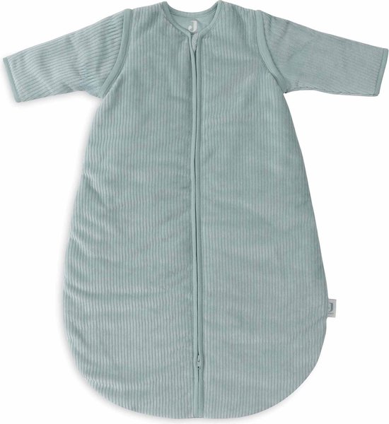 Jollein Baby Slaapzak Winter Met Afritsbare Mouw 90cm - Rond - Rib Sea Green - Winterslaapzak