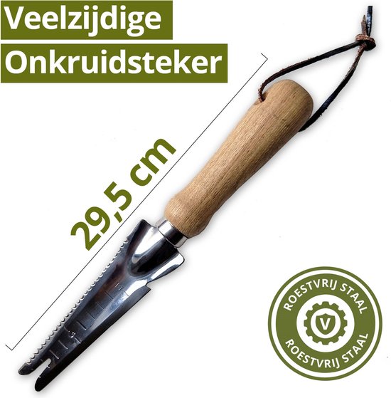 multifunctioneel onkruid verwijderaar,onkruidsteker,onkruidtrekker,onkruid wieder,voegenkrabber,onkruidverdelger,tuinschep,roestvrij staal,plantenwortel verwijderaar