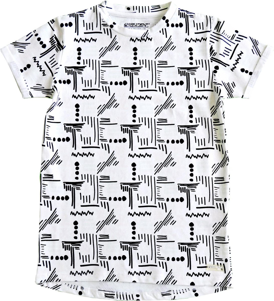 4President Shirtje 4President Magic UV Symbols Kids & Kind Jongens Wit - Maat: — afbeelding 3