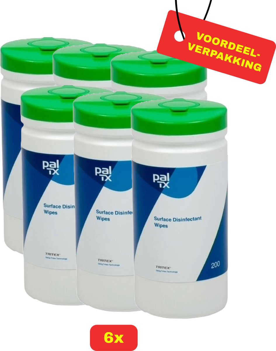 Goedkoopste 6 x Pal TX Desinfectiedoekjes 200 stuks - voordeelverpakking