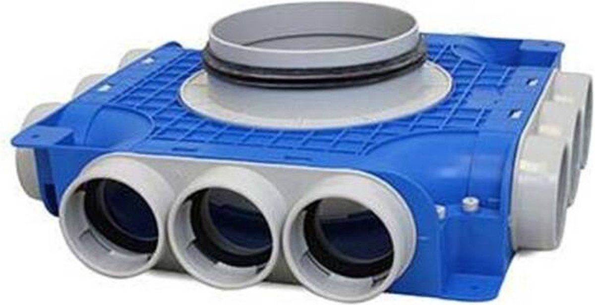 Vent-Axia Uniflexplus subverdeelbox 12 x Ø69mm zijaansluiting met tuit Ø125mm
