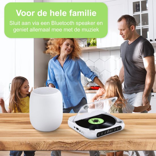 KLIM Draagbare speler met ingebouwde accu, inclusief KLIM Fusion- hoofdtelefoon, compatibel met CD-R, CD-RW en MP3