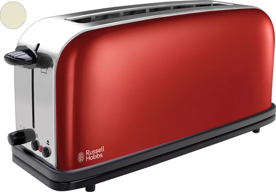 Russell Hobbs Colours Plus+ 21391-56 - Extra lange Broodrooster - Rood