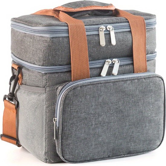 Panier pique-nique Bovista - Paniers pique-nique - Piknik - Pick Nick - Sac pique-nique - Panier - Boîte à lunch - Été - Grijs