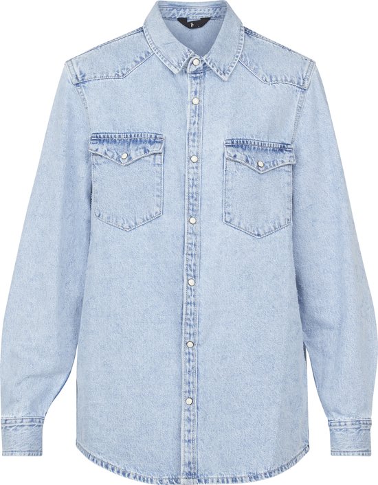 SISTERS POINT Osa-sh4 - Chemisier Femme - l. délavage bleu - Taille XS