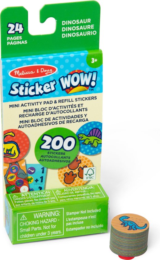 Sticker Wow! Mini Activity Pad with Refill Stickers - Dinosaur