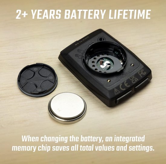 Ordinateur de vélo sans fil 14,0 WL avec câble et de nombreuses fonctions pour les randonnées en montagne - utilisation facile grâce à de grandes touches - affichage clair