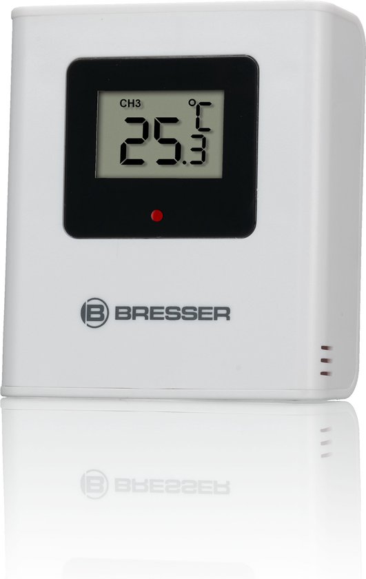 Bresser Meteo Temp Draadloos Weerstation – Met Buitensensor, Temperatuur Binnen/buiten, Weertrend & Vorstmelding, Zwart, 8,2x2x15,7 Cm