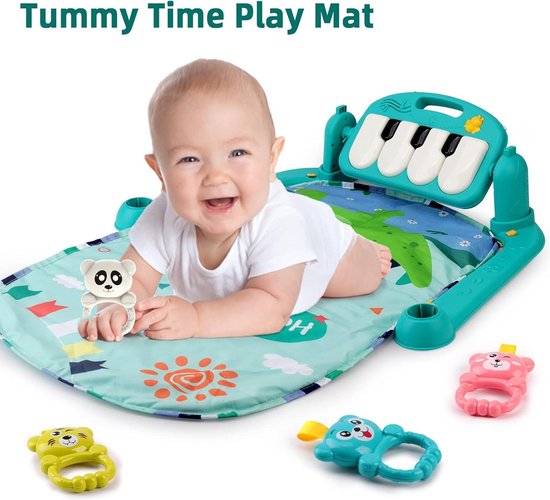 AmyBenton Gymnastics Piano, Play Blanket for Babies, Activities with Music and Light, Gifts for Boys and Girls from 0 Months AmyBenton Gymnastics Piano, Play Blanket for Babies, Activities with Music and Light, Gifts for Boys and Girls from 0 Months