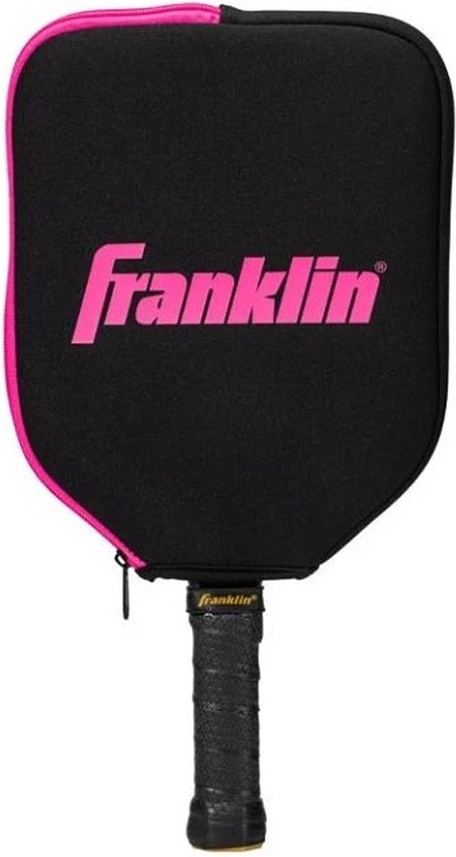 Franklin enkele pickleball racket beschermhoes - zwart / roze
