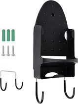 Bol.com Wandmontage Strijkplank Hanger Elektrische Ijzer Houder Rack - Huishoudelijke Badkamer Plank - Max 5 Inch Breedte - Zwar... aanbieding