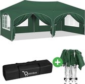 Bol.com BukkitBow - Dubbele Partytent met Zijwanden – Partytent Opvouwbaar 6x3 – Waterdicht en Weersbestendig – Easy up Partyten... aanbieding