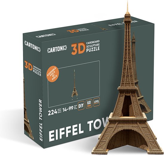 Robotime Rolife Eiffeltoren Houten 3d Puzzel Bouwspel 22 X 21,3 X 53 Cm
