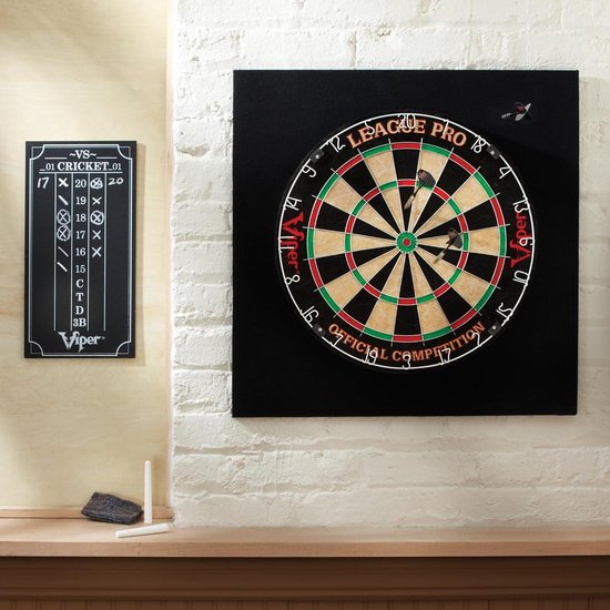 Regulation Varkenshaar Steel Tip Dartbord Starterset - Hoogwaardige Sisal - Roterende Cijferring - Krijt Cricket Scorebord van Abbey Darts — afbeelding 5