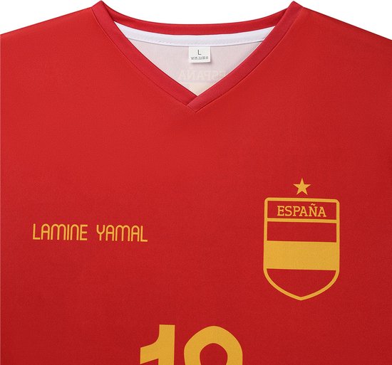 Kit de football espagnol Yamal – Kit de football Enfants – Maillot et short – Garçons et Filles – Adultes – Hommes et femmes-140