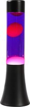 i-Total Lavalamp - Lava Lamp - Sfeerlamp - 30x9 cm - Glas/Aluminium - 25W - Paars met roze Lava - Zwart - XL2457