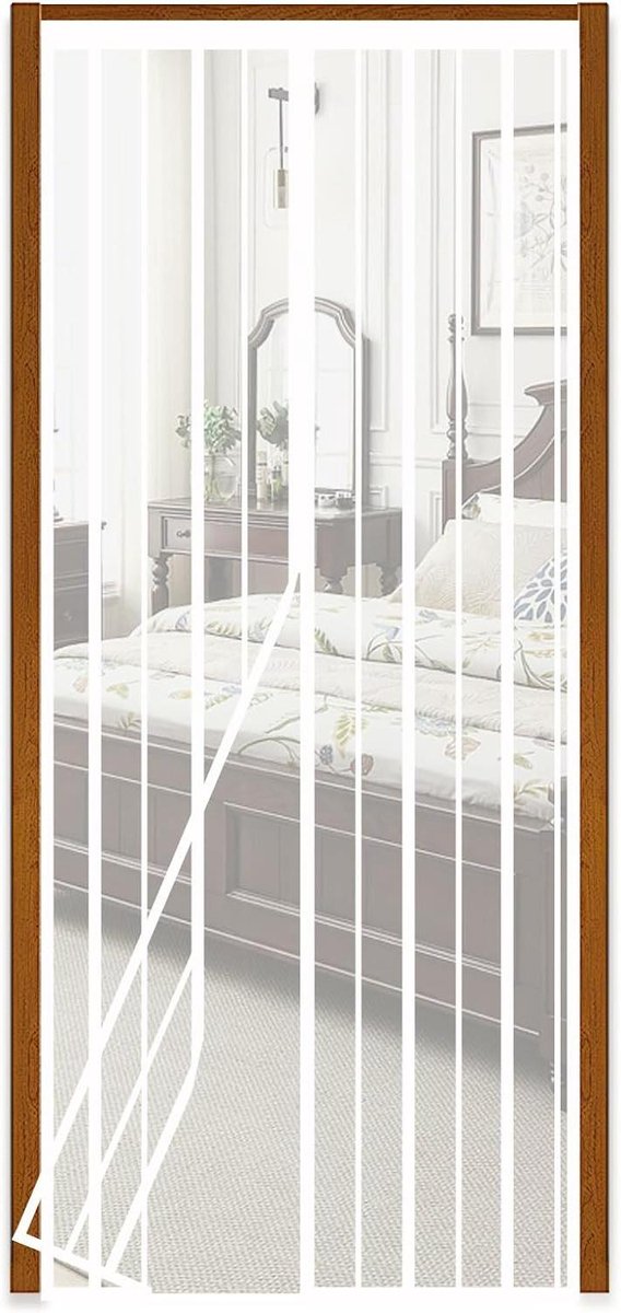 Vliegengordijn Magnetisch Balkondeur - Insectenbescherming - Eenvoudige montage - 90 x 210 cm - Wit
