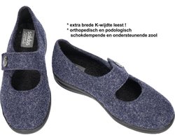Solidus -Dames - blauw - pantoffels - maat 41.5