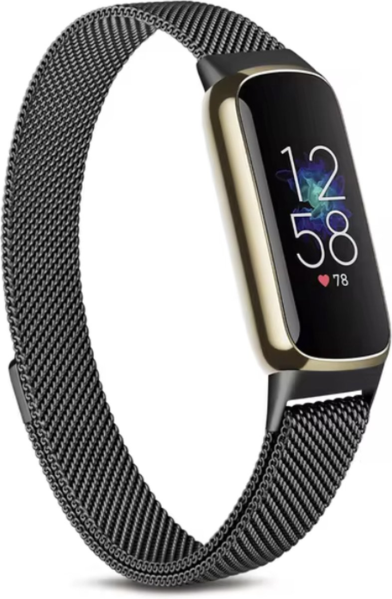 CHPN - Horlogebandje geschikt voor voor Fitbit Inspire/Inspire 2Inspire HR - Milanese bandje voor Fitbit - Maat S - Zwart - Chique Fitbit bandje - Milanees