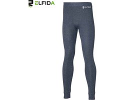 Elfida - Thermobroek Heren - Thermokleding - Thermo Broek Antraciet - Thermo Ondergoed Heren - Maat M