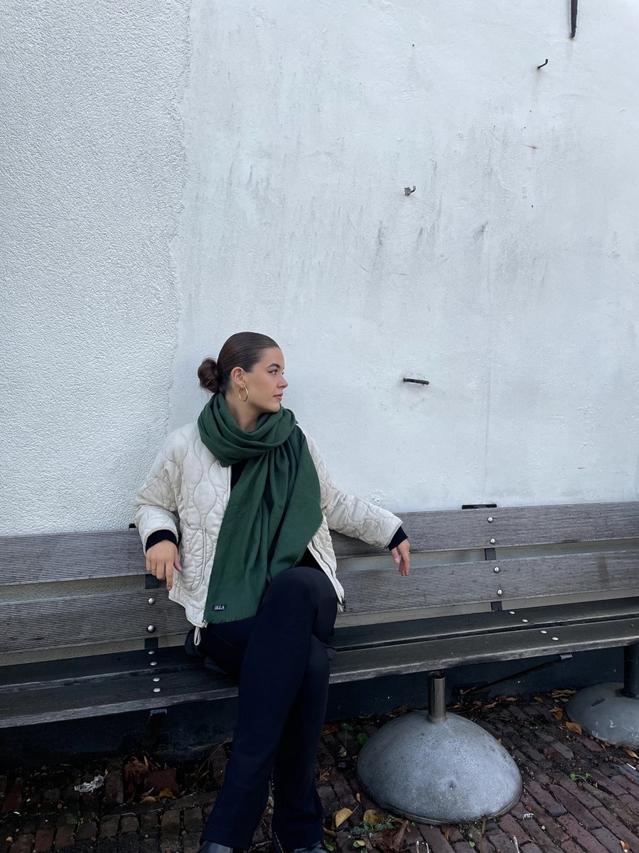 LILLA - Wintersjaal dames - groen