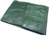 Bâche de Construction et de Forage - bâche 150G/M2 3X5 Mètre avec anneaux de renfort métalliques (pour corde) - couleur vert - extra résistante