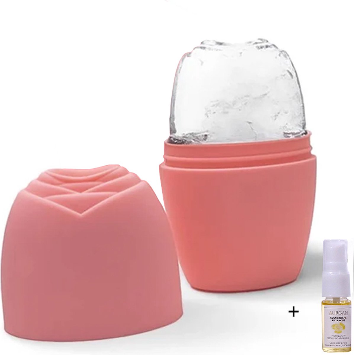 Goedkoopste Aurgan gezicht ijsroller - ice contouring - anti-ontsteking - ice roller - ijsmassage - incl arganolie voor naverzorging - Gezichtsmassage - Gezichtsroller