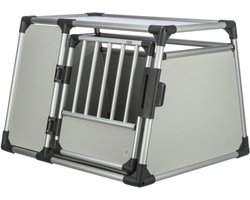 Trixie Transport Box Aluminium - Transportkooi - 93 cm x 81 cm x 65 cm - Zilverkleurig/Zwart