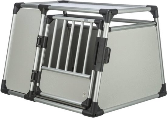 Trixie Transport Box Aluminium - Transportkooi - 93 cm x 81 cm x 65 cm - Zilverkleurig/Zwart
