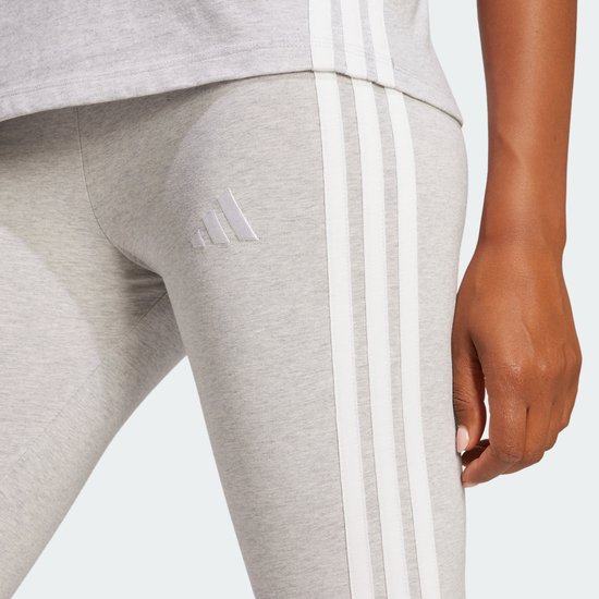 Adidas Sportswear Essentials 3-Stripes Katoenen Legging - Dames - Grijs van Adidas — afbeelding 5