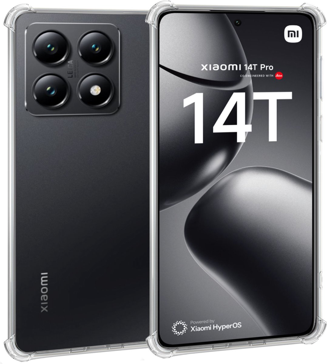 Geschikt voor Xiaomi 14T Pro - Hoesje - Shock Proof Case – Cover Transparant