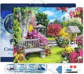 Figured' Art Diamond Painting Set Adultes 40x50 cm avec cadre Beau jardin - 5D DIY Art Full Drill Square Diamond - Toile déjà encadrée