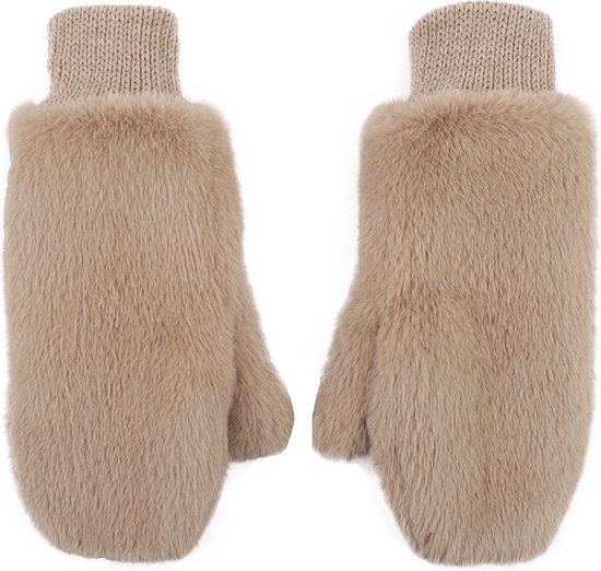 Bijoutheek Mitaines Fourrure Taupe
