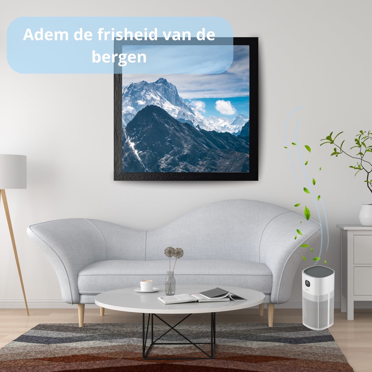 Vuary A6 Slimme Luchtreiniger - Luchtreinigers - Air purifier - Luchtreiniger met HEPA filter - Smart WiFi Bediening via App - Lage Geluidsproductie — afbeelding 3